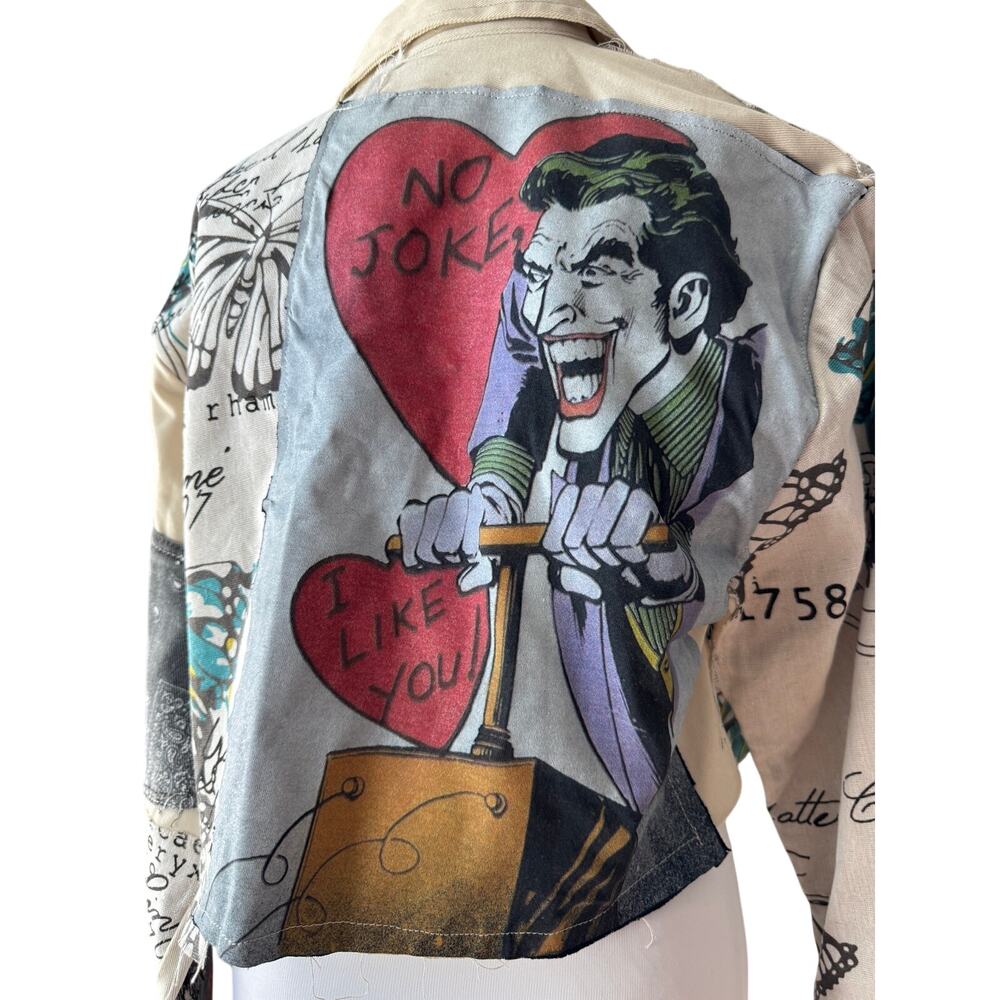 The Joker Asymmetrical Relaxed Fit Cropped Jacket